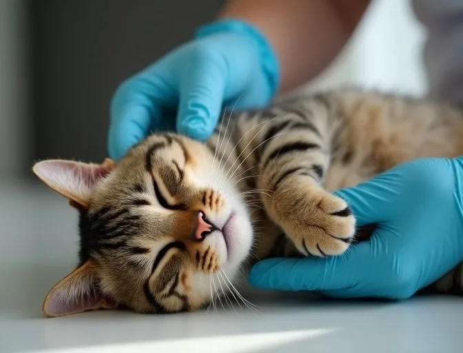 Specialist carefully handling a deceased cat with dignity in Dixons Creek